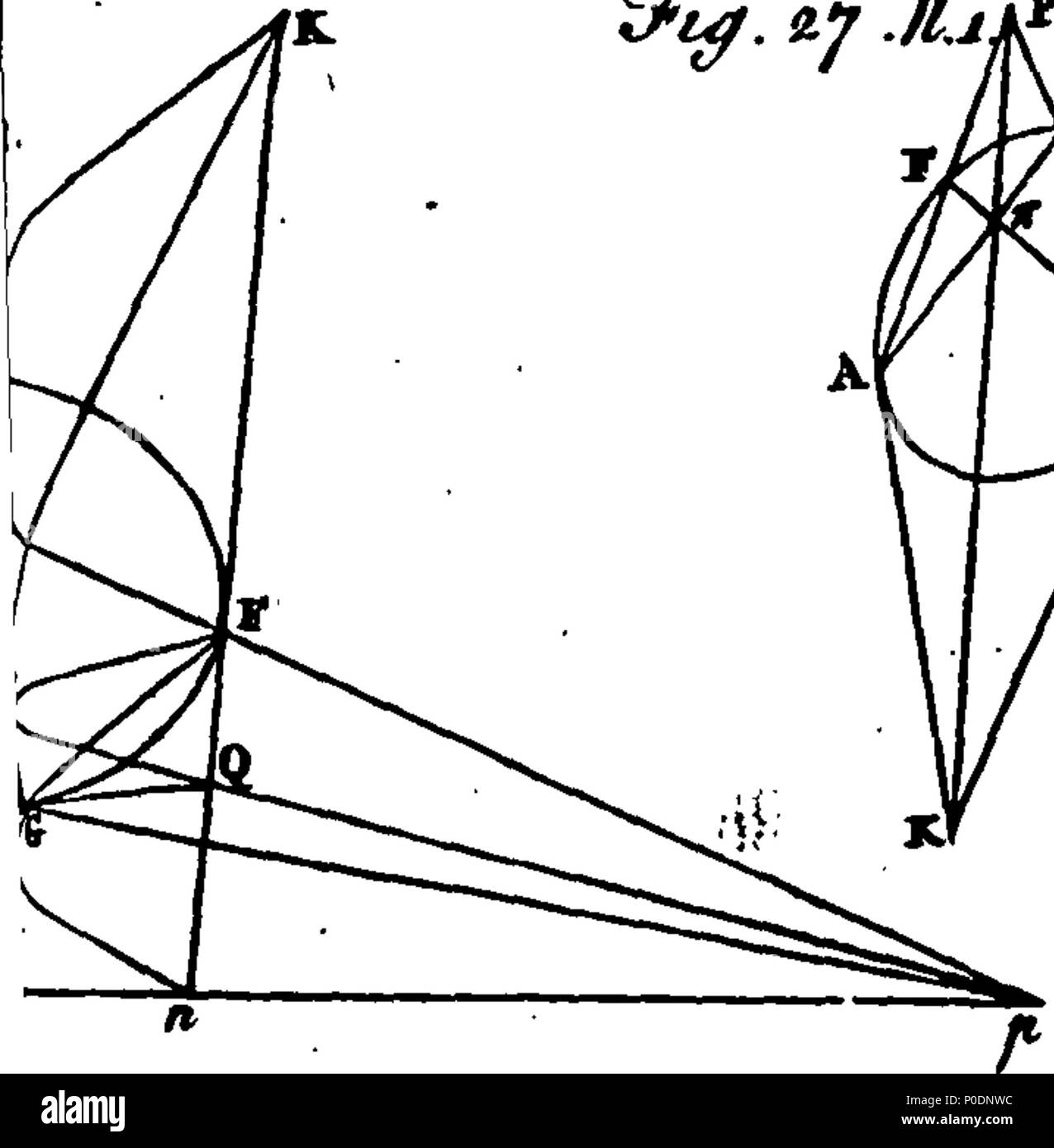 . Englisch: Fleuron aus Buch: eine Abhandlung der Algebra, in drei Teile. Mit I. Die grundlegenden Regeln und Operationen; II. Die Zusammensetzung und die Auflösung der Gleichungen aller Grad; und die verschiedenen Neigungen von ihren Wurzeln. Iii. Die Anwendung von Algebra und Geometrie. Zu dem ist ein Anhang hinzugefügt, über die allgemeinen Eigenschaften der geometrischen Linien. Von Colin Maclaurin, M. später Professor für Mathematicks in der Universität von Edinburgh, und Fellow der Royal Society. 227 Eine Abhandlung der Algebra, in drei Teilen Fleuron T 094019-51 Stockfoto