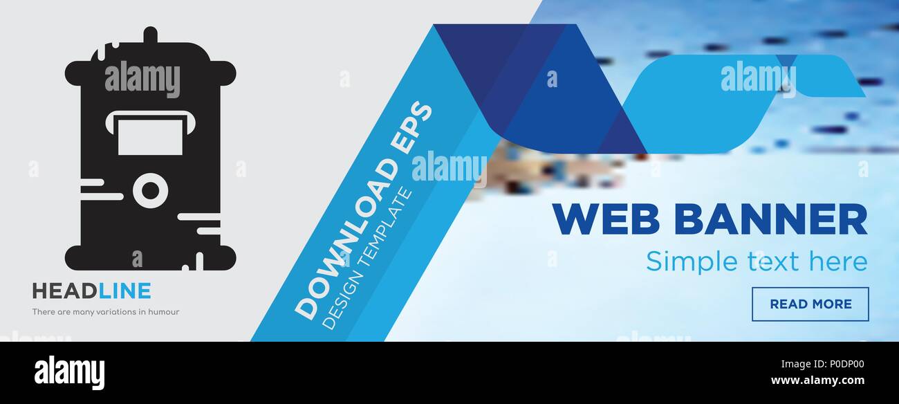 Mailbox Konzept horizontale Webseite banner Template Design auf abstrakten Hintergrund mit flache moderne isolierte Vektor Icon und geometrische Formen. Stock Vektor