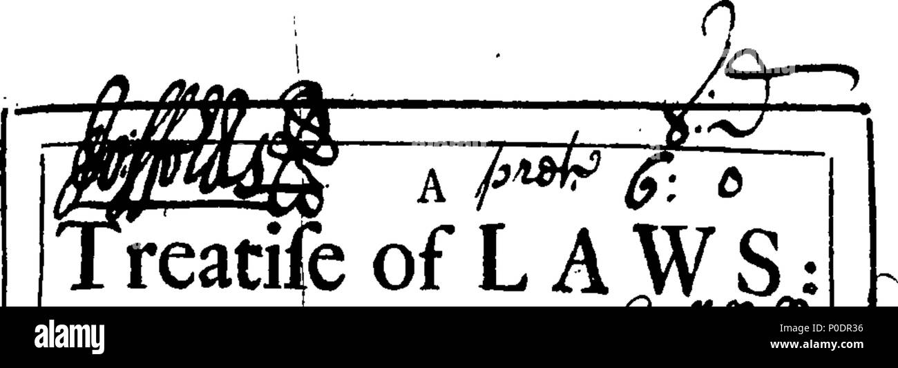 . Englisch: Fleuron aus Buch: eine Abhandlung von Gesetzen: oder, eine allgemeine Einführung in die gemeinsame, Zivil- und Kirchenrecht. In drei Teile. I. das allgemeine Recht von England; in großer Vielzahl von Maximen dargestellt, &c. Auch die Verwendung dieses Gesetz; mit Verweise auf Gesetze, in allen Fällen. Ii. Der Zivilrechtlichen, intermix "mit dem Gesetz der Nationen, und die hier in England; und eine Parallele zwischen dem staatlichen Gesetz und Gewohnheitsrecht. Iii. Das Kirchenrecht und die kirchlichen Gesetze; mit der Autorität und Rechte des englischen Klerus; der Schutzpatrone der Kirchen; Gerichte kirchlichen, Studien, &c. Die ganze Angepasst. Stockfoto