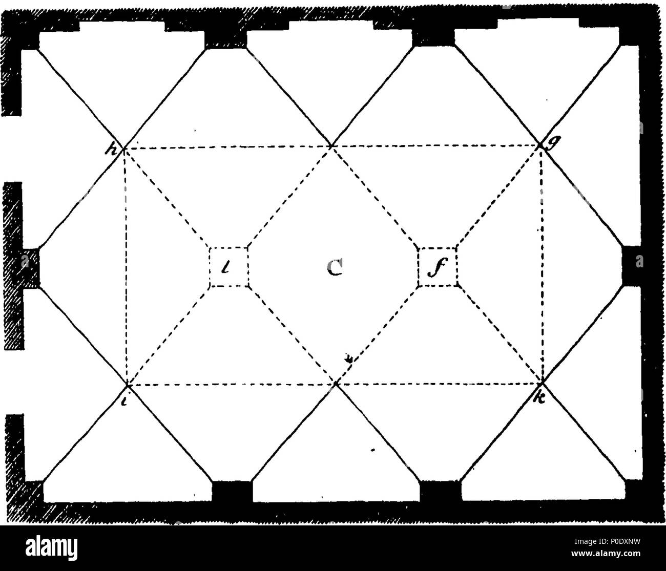 . Englisch: Fleuron aus Buch: eine Abhandlung über die Zimmerei. In dem sind die prägnanten und authentick Regeln der Kunst, in der eine genauere Methode als noch Publick gewesen. Erläutern von achtundzwanzig Kupfer-Platten. Von Francis Preis. 233 eine Abhandlung über die zimmerei Fleuron T 194727-43 Stockfoto