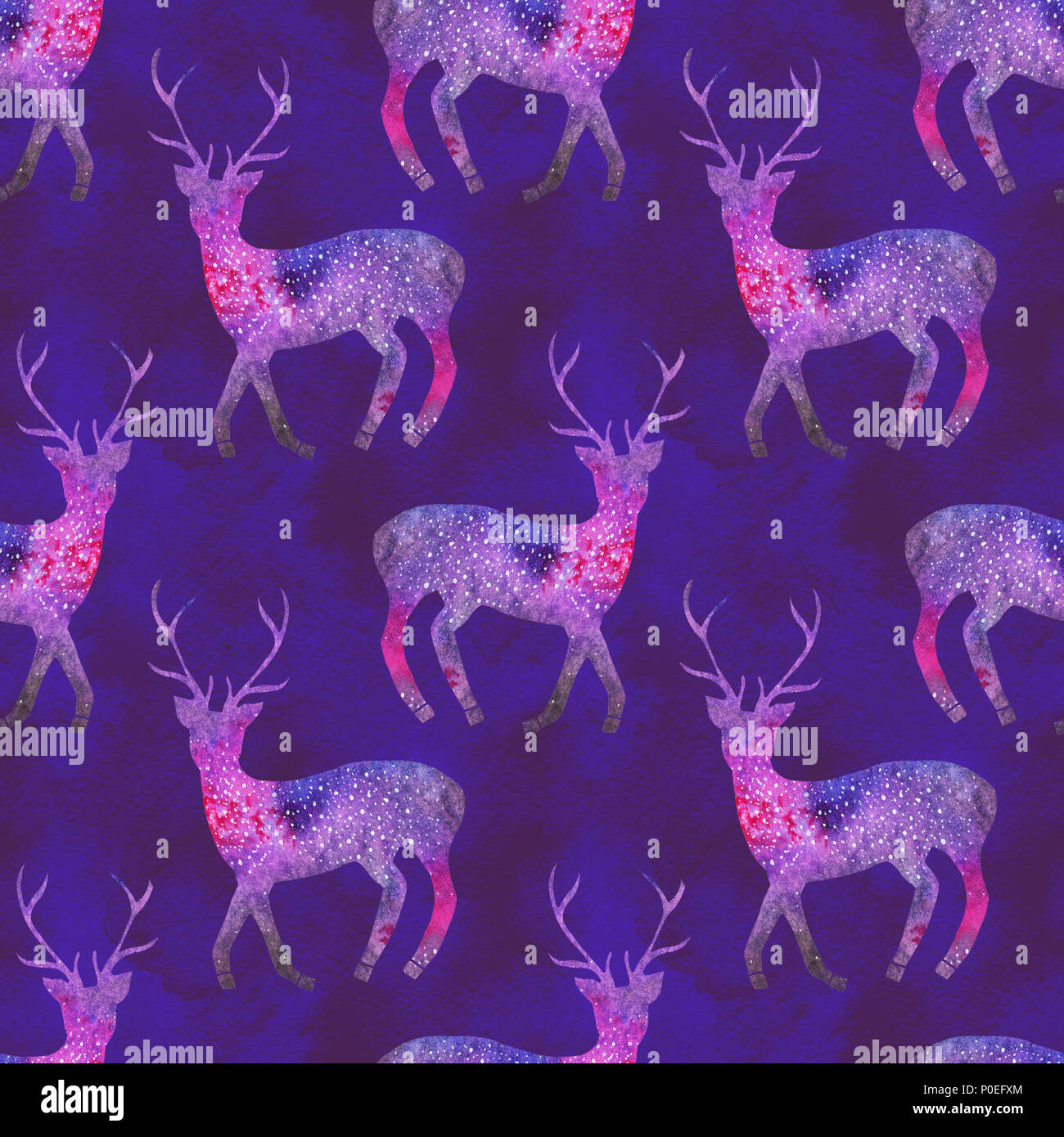 aquarell hirsche nahtlose muster mit kosmischen oder galaxy hirsche auf den tiefen ultra violett unterlegt handgezeichneten originale tier tapete - Galaxy Muster aquarell hirsche nahtlose muster mit kosmischen oder galaxy hirsche auf den tiefen ultra violett unterlegt handgezeichneten originale tier tapete - Galaxy Muster