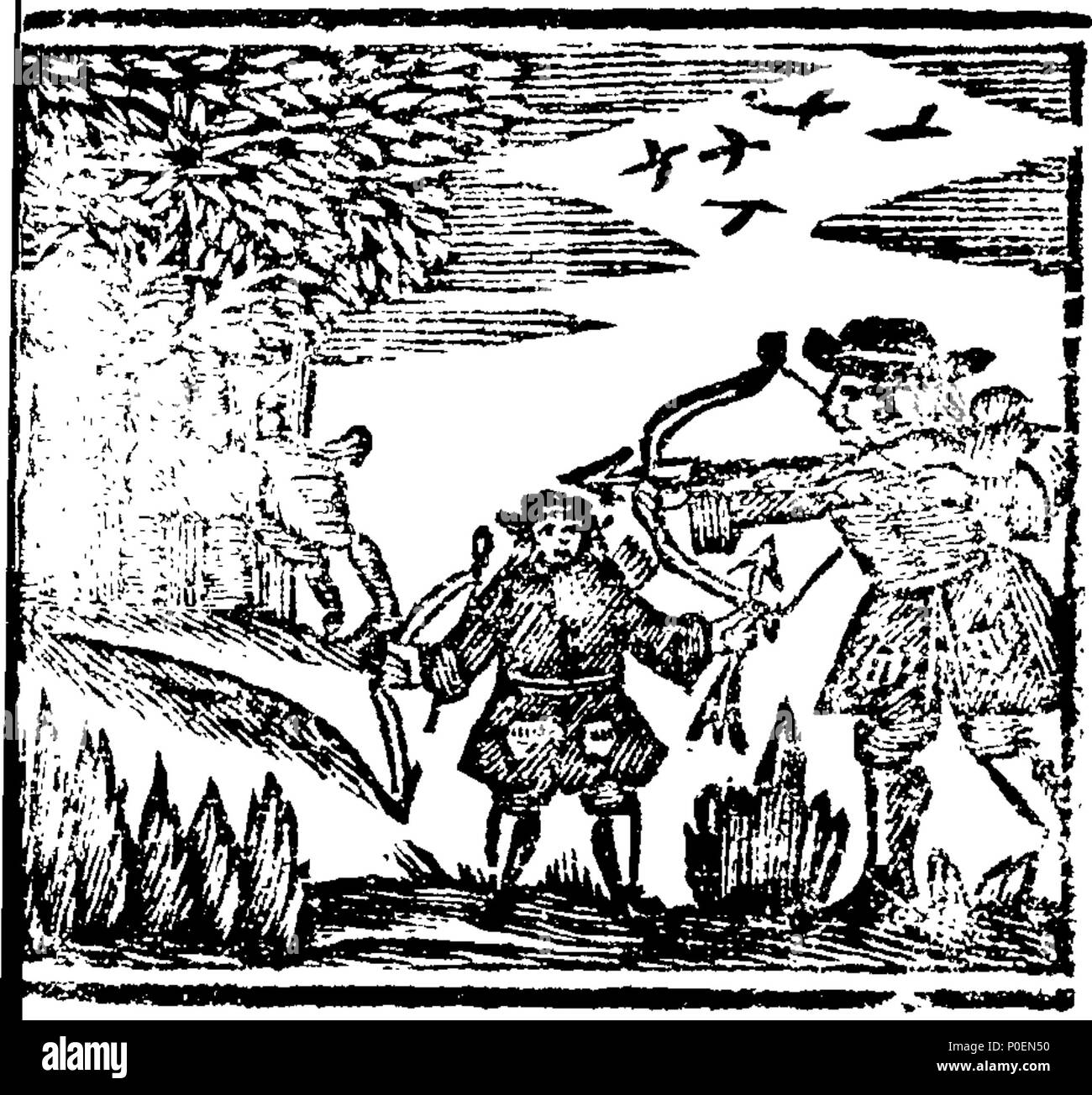 Englisch: Fleuron aus Buch: Eine wahre Geschichte von Robin Hood. 240 Eine  wahre Geschichte von Robin Hood. Fleuron T 051936-1 Stockfotografie - Alamy