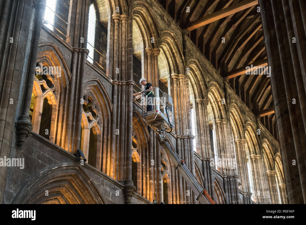 Die Restaurierungsarbeiten in der Kathedrale von Glasgow, Glasgow, Schottland, Großbritannien Stockfoto