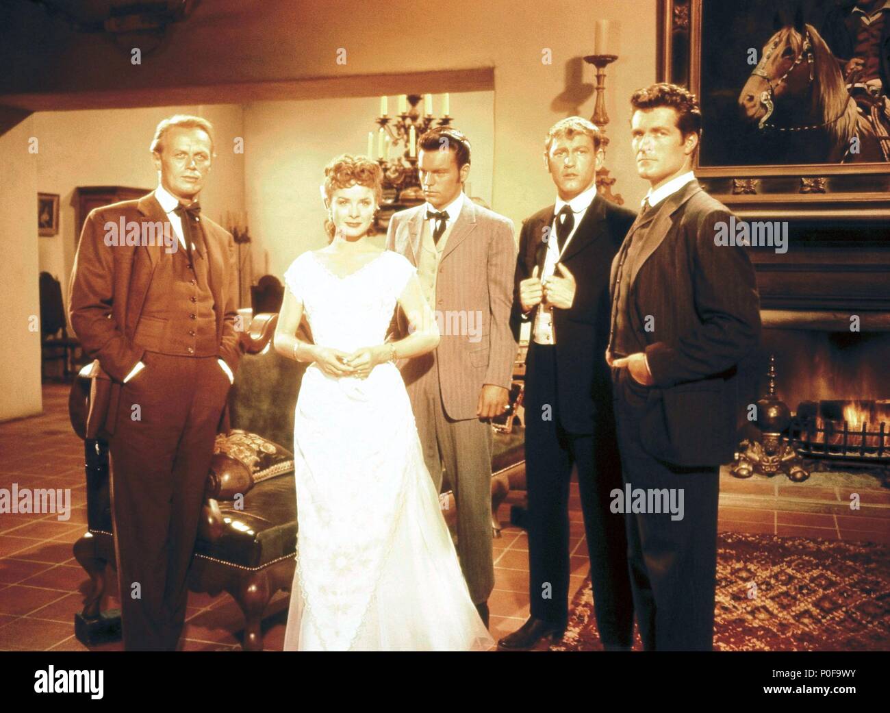 Original Film Titel: BROKEN LANCE. Englischer Titel: BROKEN LANCE. Regisseur: EDWARD DMYTRYK. Jahr: 1954. Stars: Richard Widmark, JEAN PETERS, Robert Wagner, EARL HOLLIMAN, Hugh O'Brian. Quelle: 20th Century Fox/Album Stockfoto