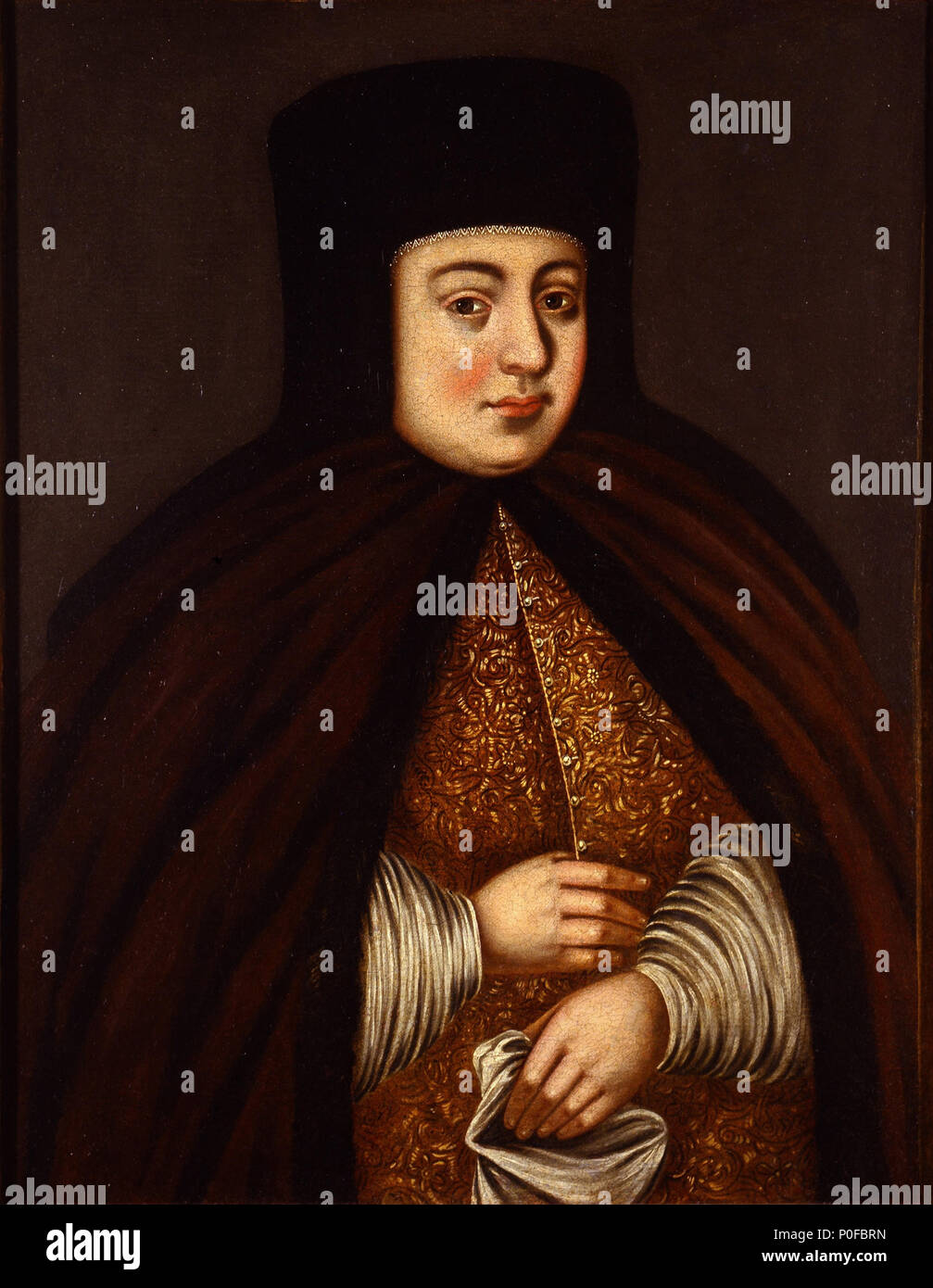 . Englisch: Portrait von Tsaritsa Natalya Kirillovna Naryshkina. Unbekannter Künstler, Kopie nach einem Original. Ende des 17. Jahrhunderts. Ministerium für Kultur der Russischen Föderation über Google Kulturinstitut. . Ende des 17. Jahrhunderts. Unbekannt (Kopie) 3 Portrait von Tsaritsa Natalya Kirillovna Naryshkina - Google Kulturinstitut Stockfoto
