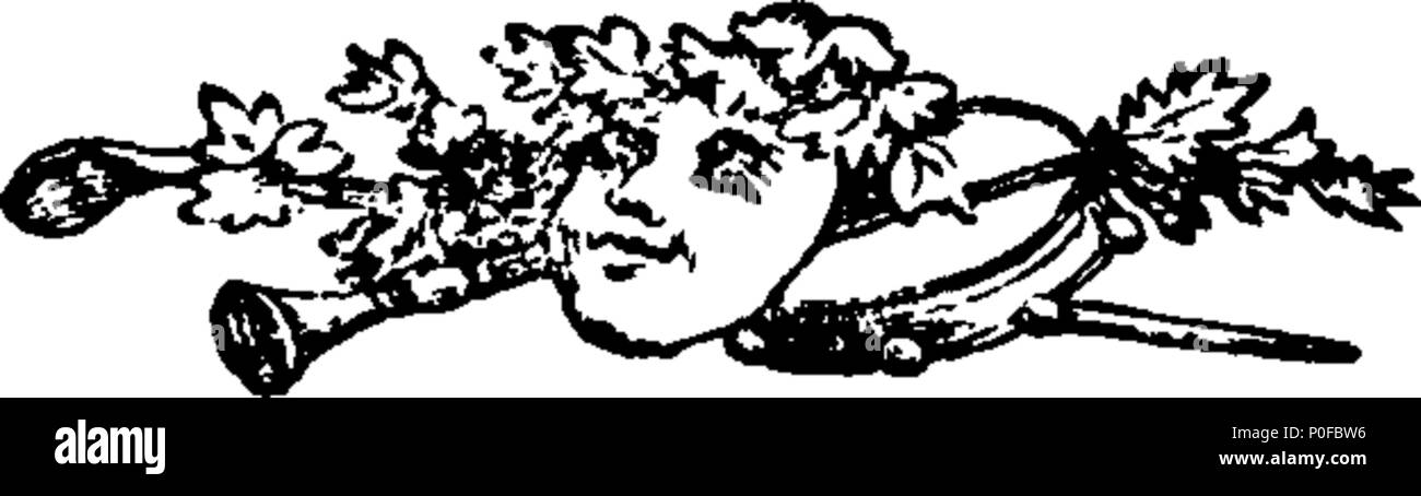 . Englisch: Fleuron aus Buch: im In- und Ausland. Eine komische Oper in drei Akten. Jetzt durchführen am Theater-Royal, Covent-Garden. Durch J. G. Holman, 257 im In- und Ausland Fleuron T 045446-1 Stockfoto