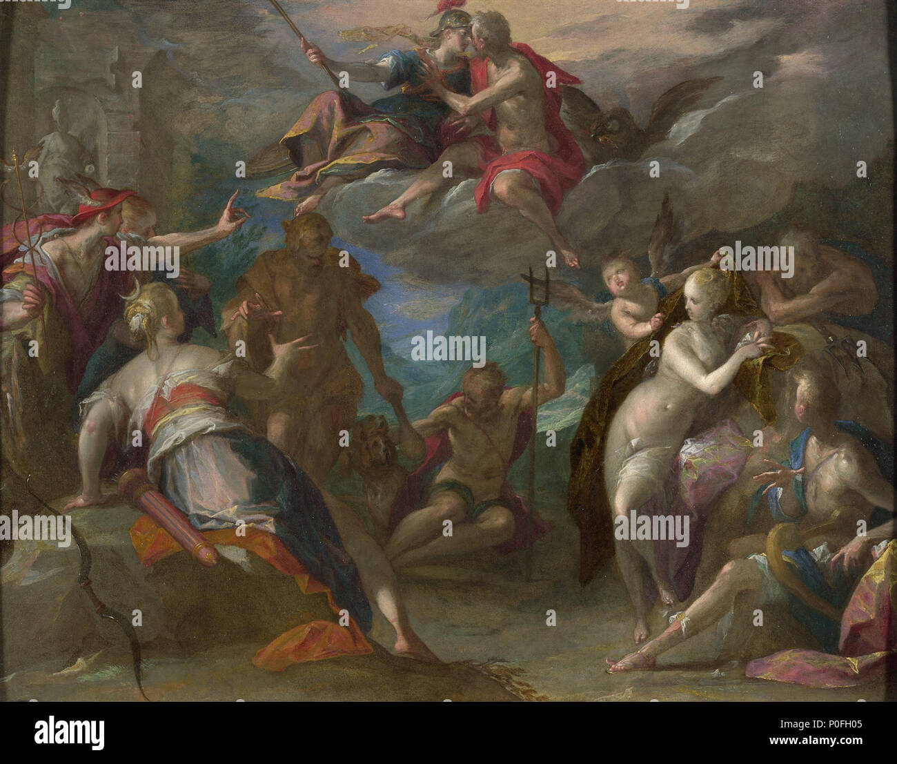 . Deutsch: das Erstaunen der Götter (?). Vermutlich 1590 s 255 Hans von Aachen - Das Staunen der Götter - Google Kunst Projekt Stockfoto