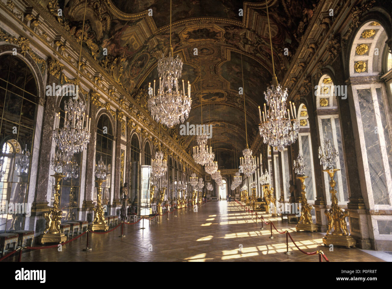 1993 HISTORISCHEN SPIEGELSAAL SCHLOSS VERSAILLES FRANKREICH Stockfoto