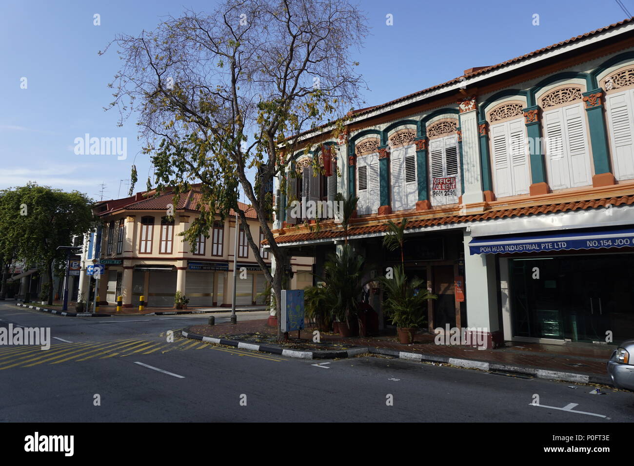 Erbe shop Haus Büros entlang Joo Chiat Road, Singapur Stockfoto