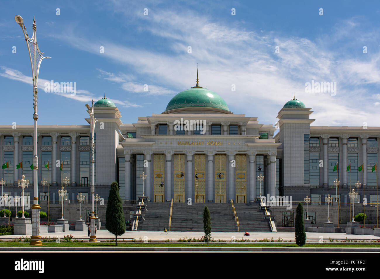 Palast von Meetings, Aschgabat, Turkmenistan Stockfoto
