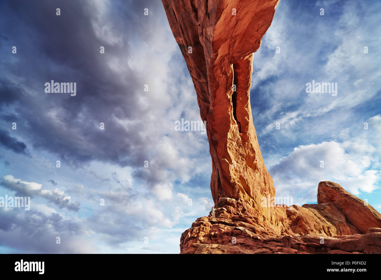 Norden Fensterbogen, Arches-Nationalpark, Utah, USA Stockfoto