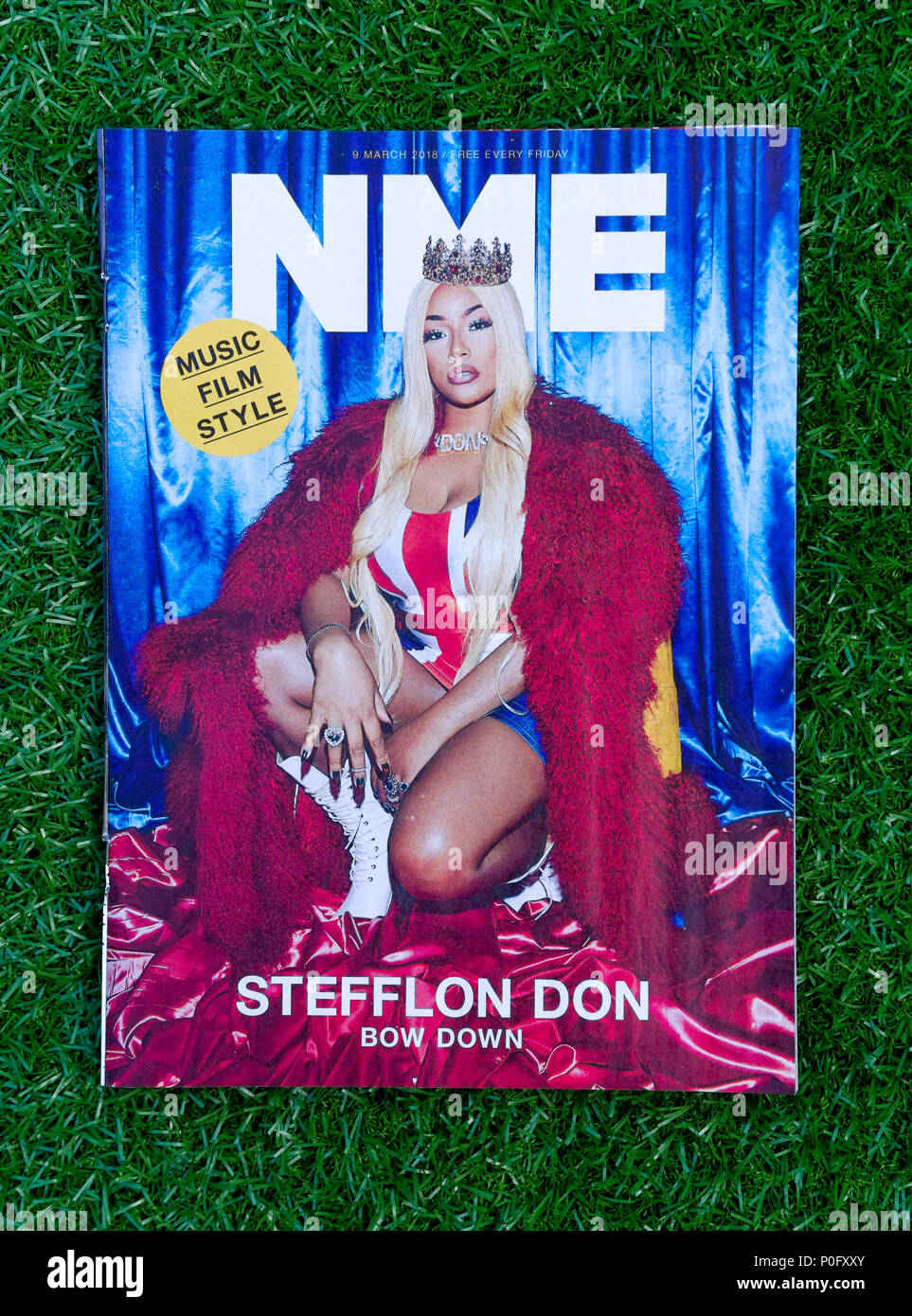 Letzte Ausgabe der NME, New Musical Express Magazin war ein Britischer nehmen auf aktuelle Nachrichten in der Musikindustrie Stockfoto
