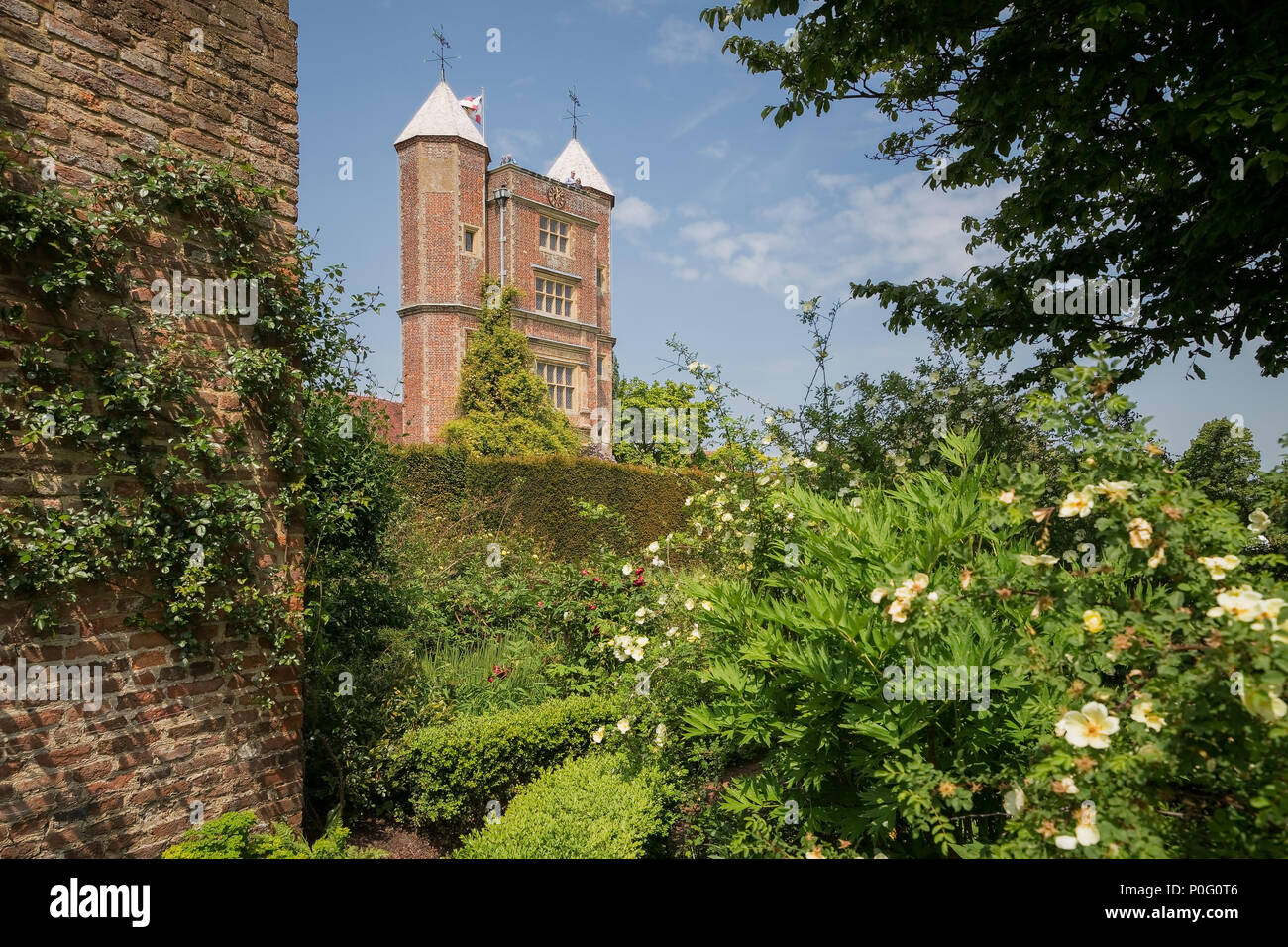 Sissinghurst Schlossgarten, Weald von Kent, England, Großbritannien Stockfoto