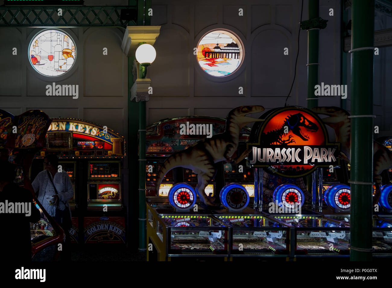 Spielhalle Palace Pier von Brighton, Brighton, East Sussex, England, Großbritannien Stockfoto