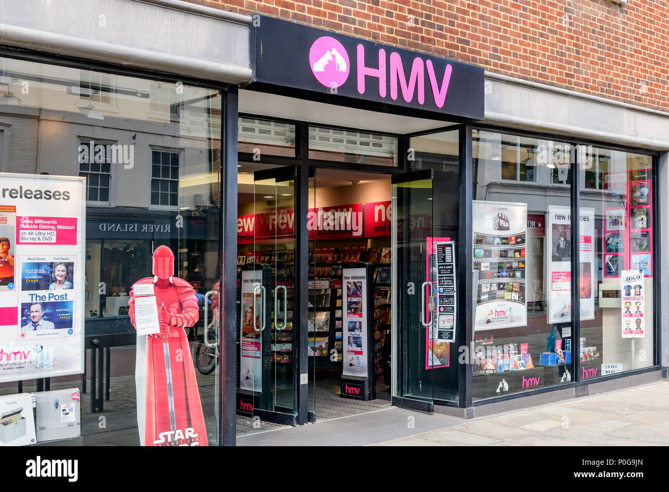 HMV Ladenfront Stockfoto