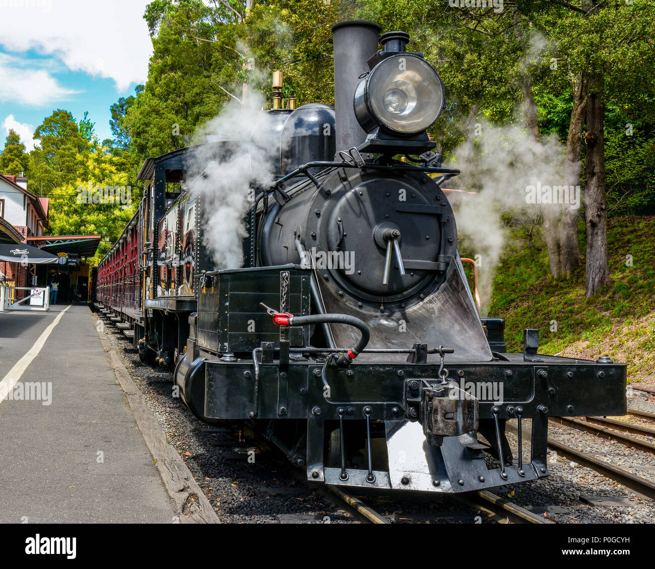 Puffing Billy, Australiens Premier Steam Railway erhalten, Melbourne Stockfoto