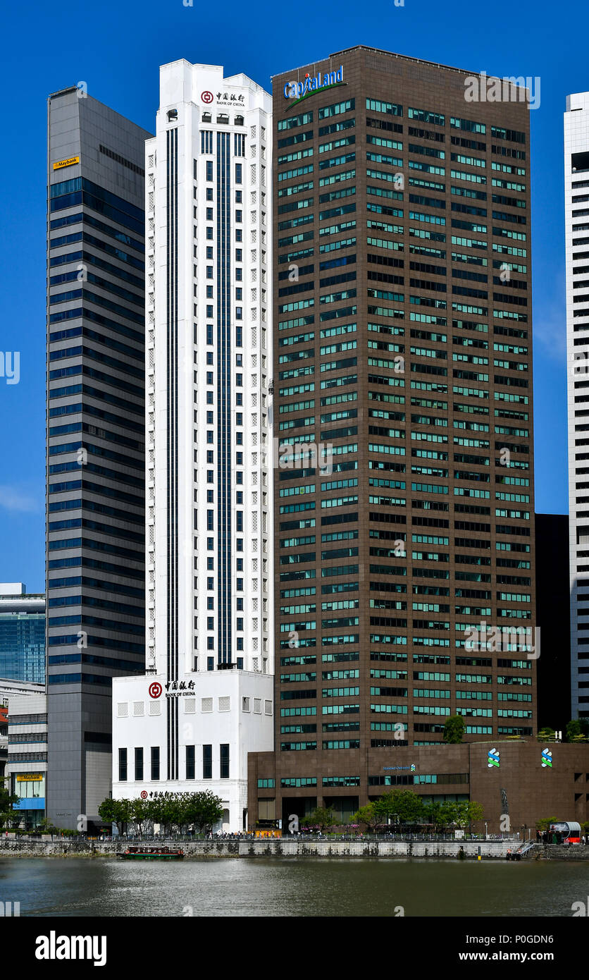 Singapur Central Business District Stockfoto