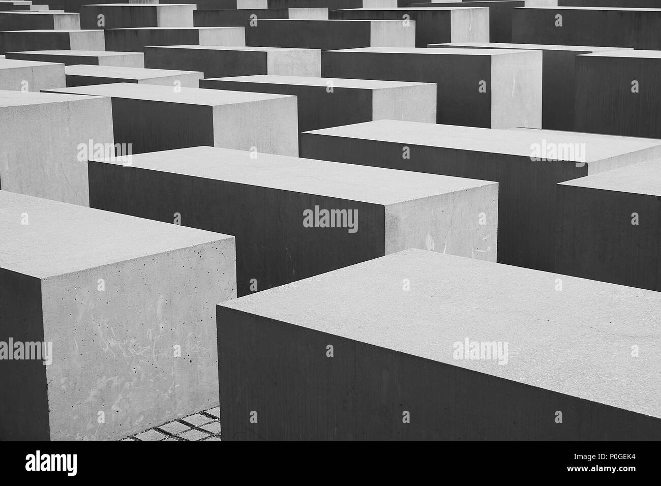 Holocaust-Mahnmal in Berlin Stockfoto