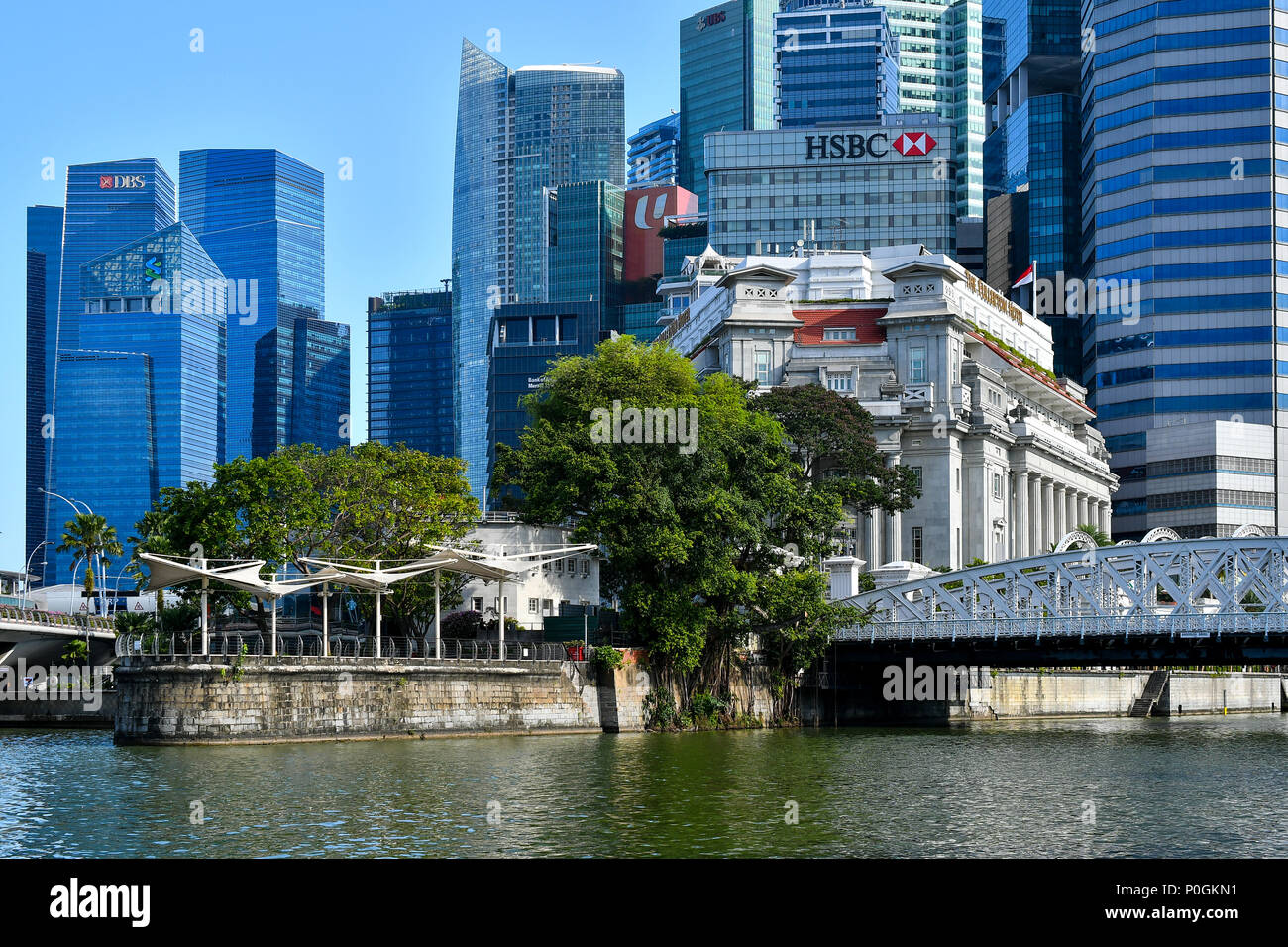 Singapur Central Business District Stockfoto