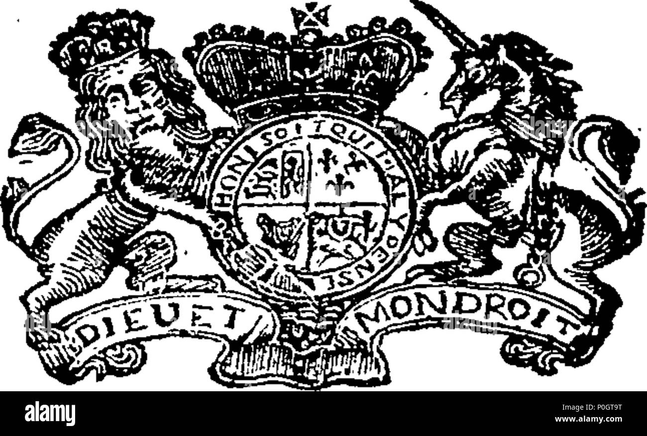. Englisch: Fleuron aus Buch: Handlungen und Gesetze in einem Parlament in Dublin, der Zwölften November Anno Dom begonnen. 1715. Im zweiten Jahr der Herrschaft unseres Gnädigen Herr King George, bevor Er Seine Gnade Charles Herzog von Grafton, und Seine Exzellenz Heinrich Graf von Gallway, Herren Richter allgemein und allgemeine Gouverneure von Irland. Und unter Seiner Gnade Charles Duke von Bolton, Herr Generalleutnant und Gouverneur von Irland, von mehreren Prorogations des 23 7. August 1717 fortgesetzt. Und unter Seiner Gnade Charles Duke von Bolton, Lord Lieutenant Gen fortgesetzt Stockfoto