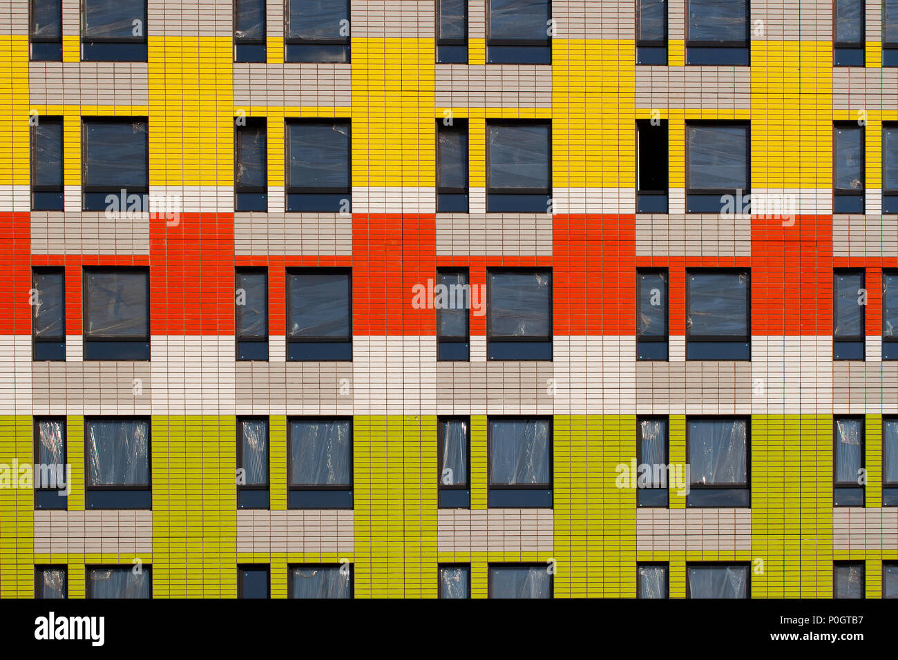 Teil der Fassade im Bau Stockfoto