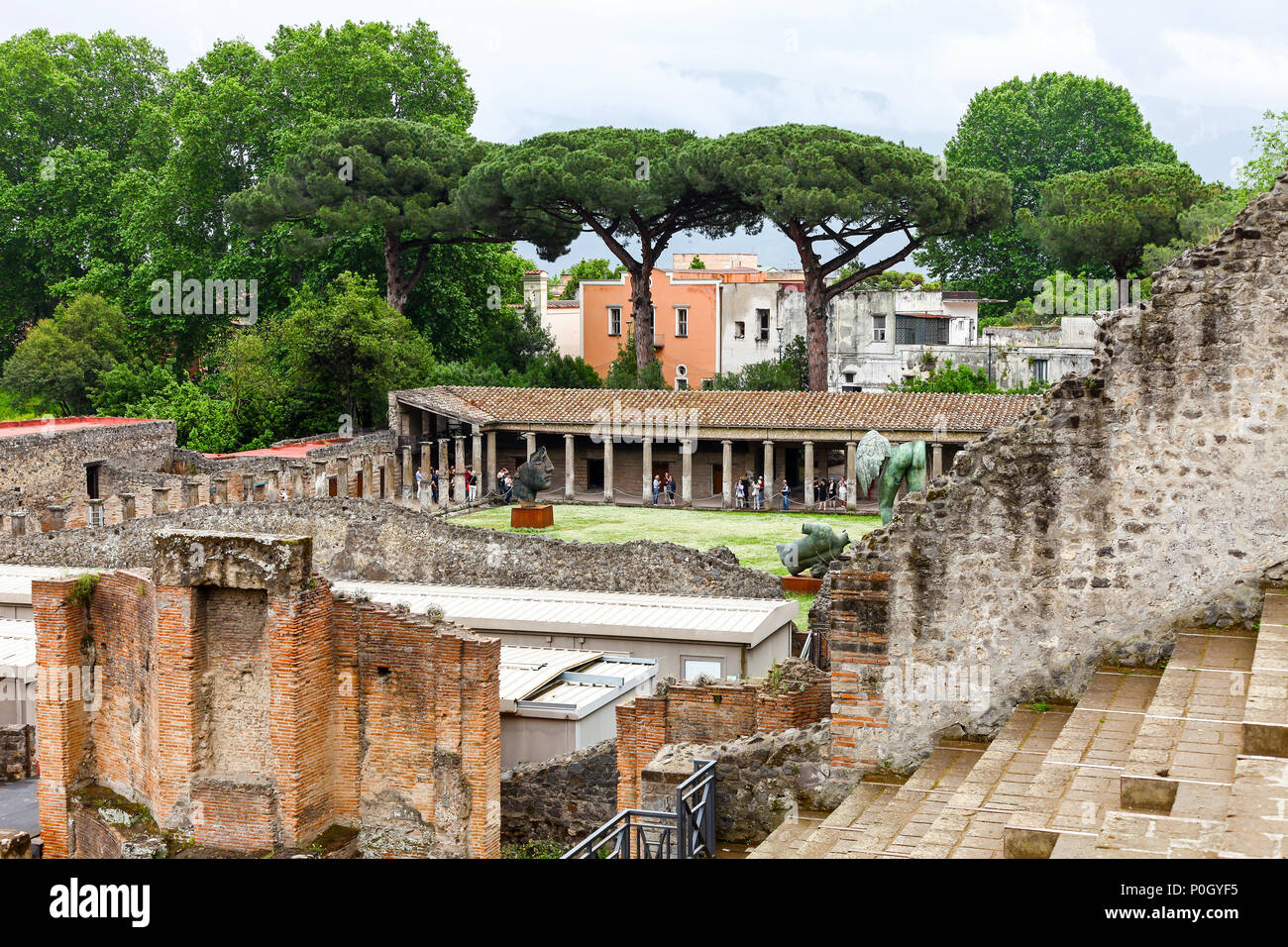Die archäologische Stätte von Pompeji, Pompei, Kampanien, Italien, Stockfoto