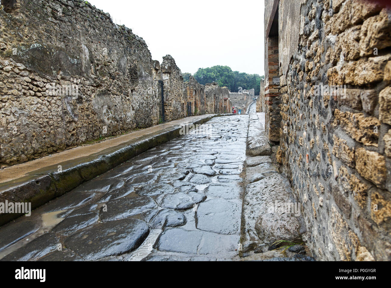 Via Delle Terme, historische Stadt Pompeji in den Golf von Neapel, Kampanien, Italien, Europa Stockfoto