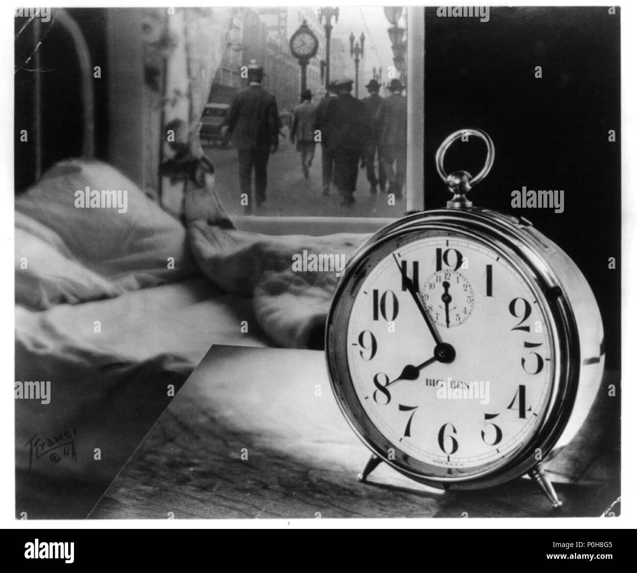 Ihre mellow Glockenspiel wecken Männer in den Tag starten 'auf Zeit' Big Ben Stockfoto