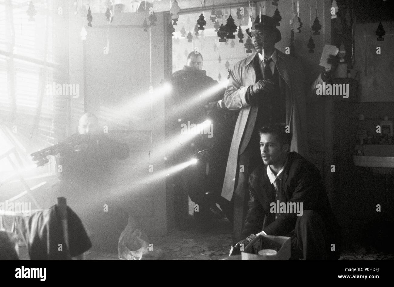 Original Film Titel: 7. Englischer Titel: Sieben. Regisseur: David Fincher. Jahr: 1995. Stars: Morgan Freeman, BRAD PITT. Quelle: New Line Cinema/Sorel, Peter/Album Stockfoto
