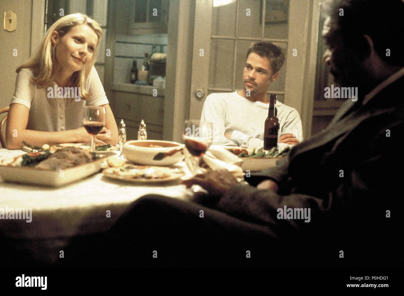 Original Film Titel: 7. Englischer Titel: Sieben. Regisseur: David Fincher. Jahr: 1995. Stars: Morgan Freeman; GWYNETH PALTROW; BRAD PITT. Quelle: New Line Cinema/Album Stockfoto