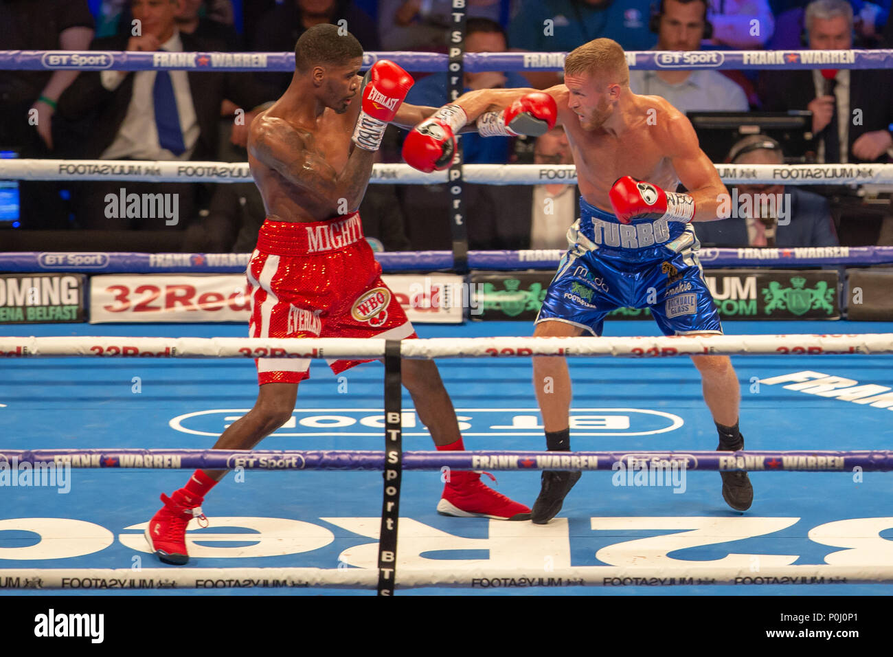 Arena in Manchester, Manchester, UK. 9. Juni, 2018. Frank Warren Boxing Promotions, Tyson Fury gegen Sefer Seferi, undercard kämpfen; Terry Flanagan in einem WBO-Super-Lightweight WM-Kampf gegen Maurice Hooker Credit: Aktion plus Sport/Alamy leben Nachrichten Stockfoto