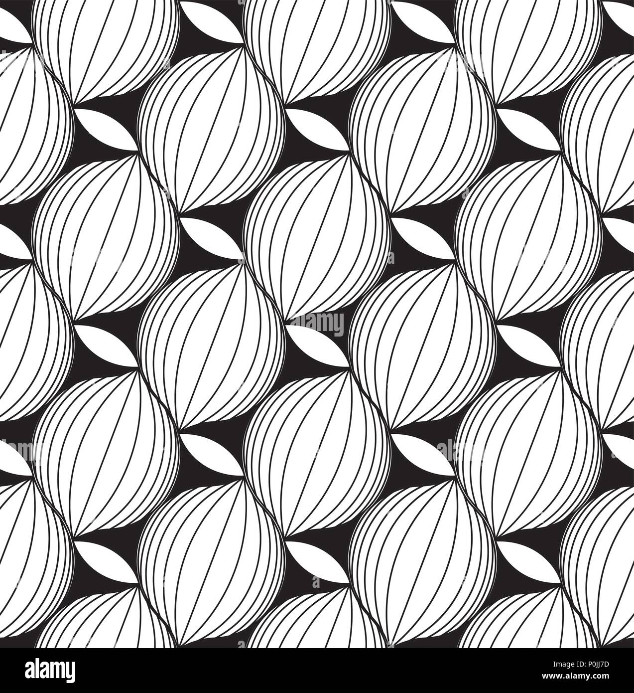 Die nahtlose Vektor abstrakte geometrische einfarbige modernen Muster. Schwarz, Weiß Farben. Stock Vektor