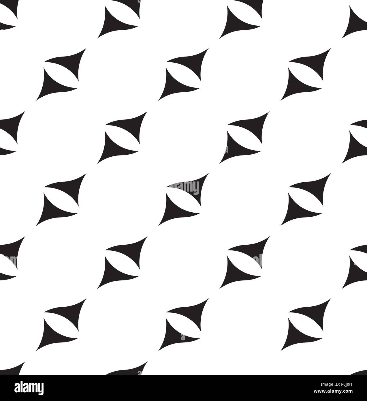 Die nahtlose Vektor abstrakte geometrische einfarbige modernen Muster. Schwarz, Weiß Farben. Stock Vektor