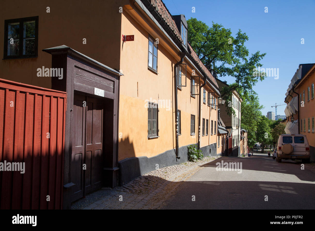 YTTERSTA TVÄRGRÄND Södermalm Stockholm 2018 Stockfoto