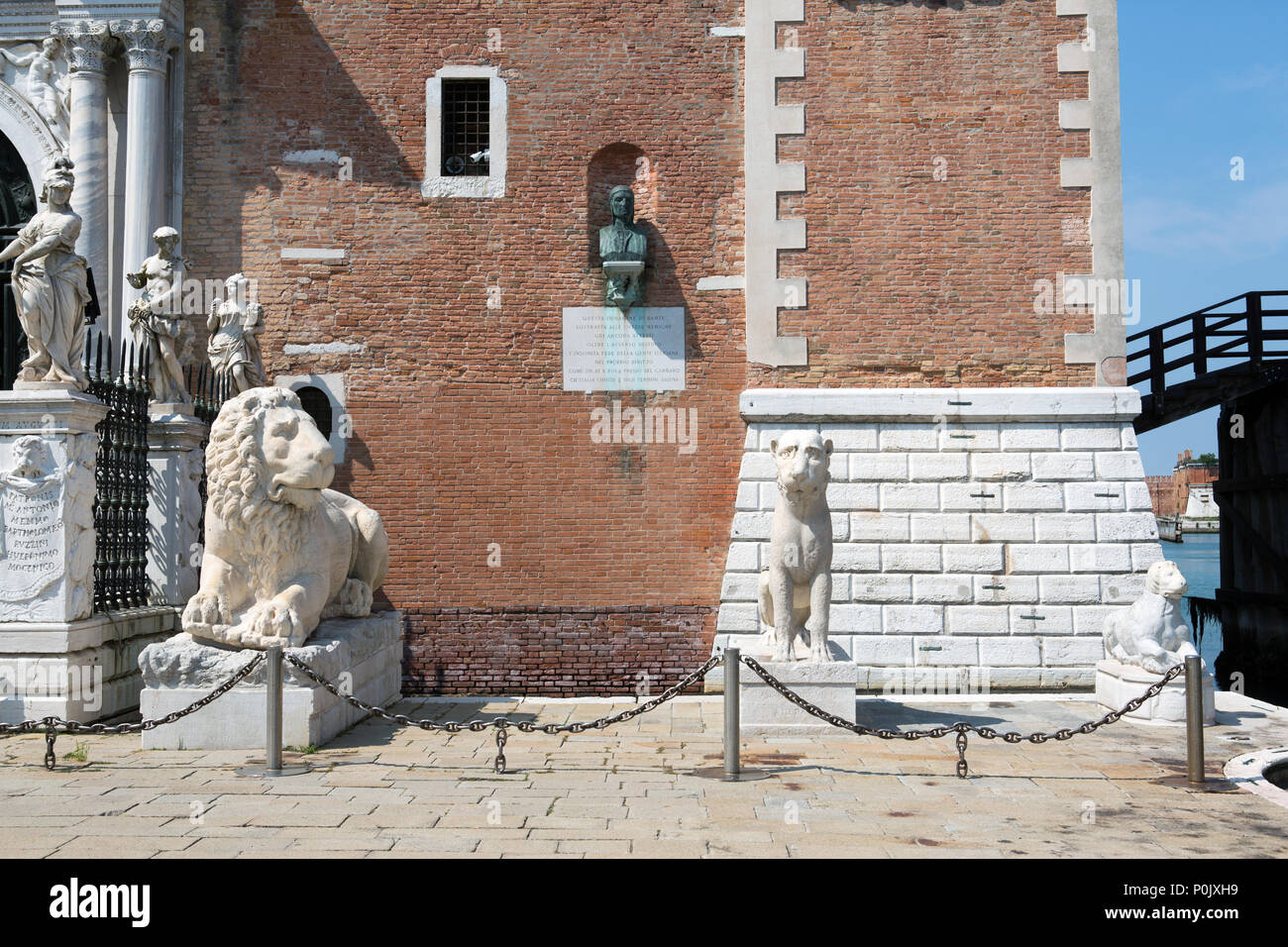 Brücke neben dem Arsenal in Venedig, Italien Stockfoto