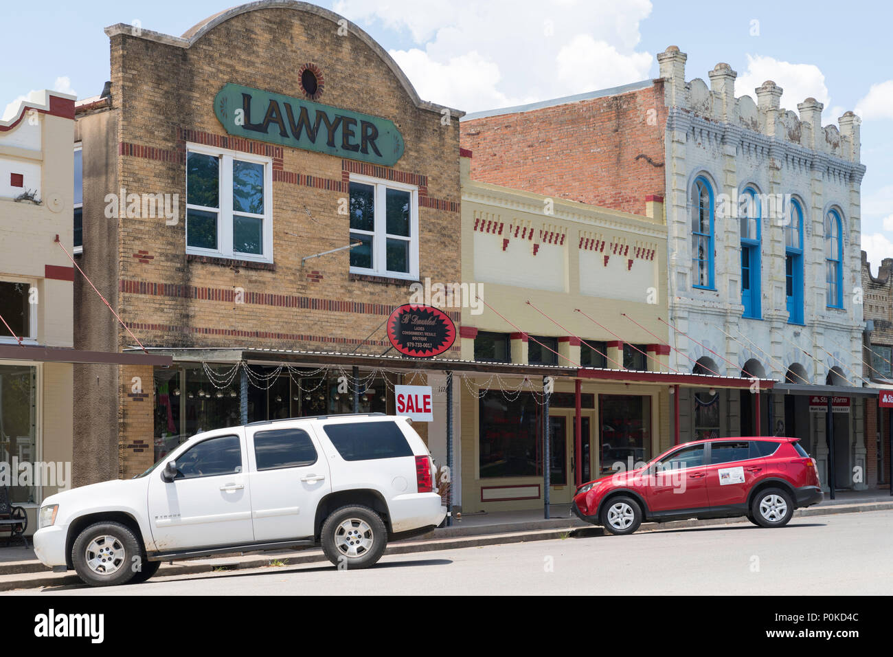 Columbus Stadt in Colorado County im Südosten von Texas, United States Stockfoto