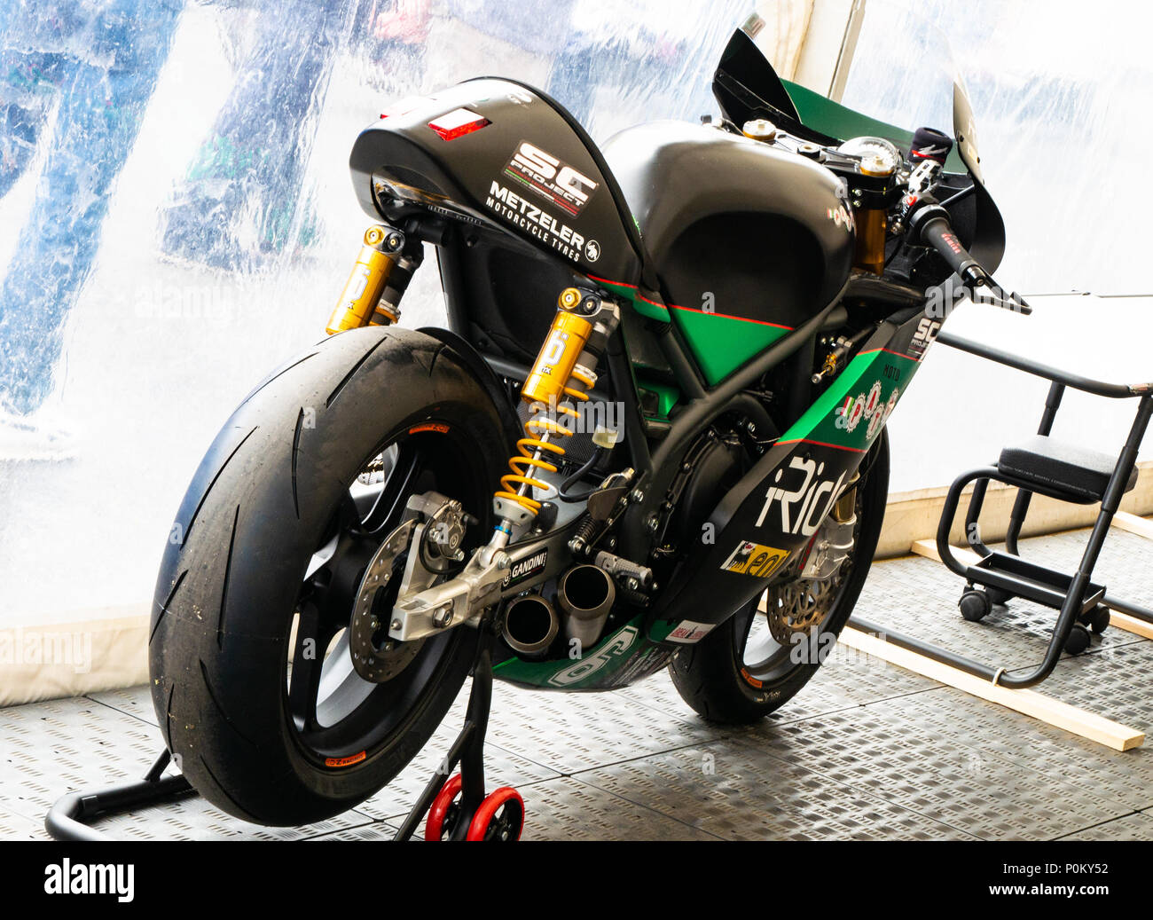 Moto Paton, leichte Motorrad aus Italien, Isle of Man TT Straße Rennen, Mountain Course, 2018 Stockfoto