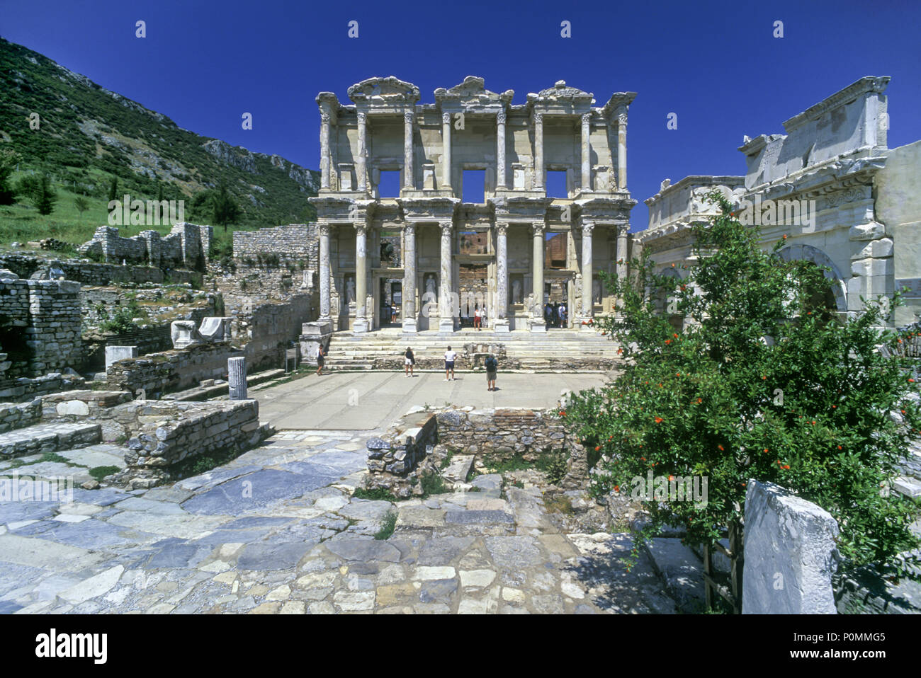 1996 historische Bibliothek DES KELSOS römischen Ruinen von Ephesus izmir Türkei Stockfoto