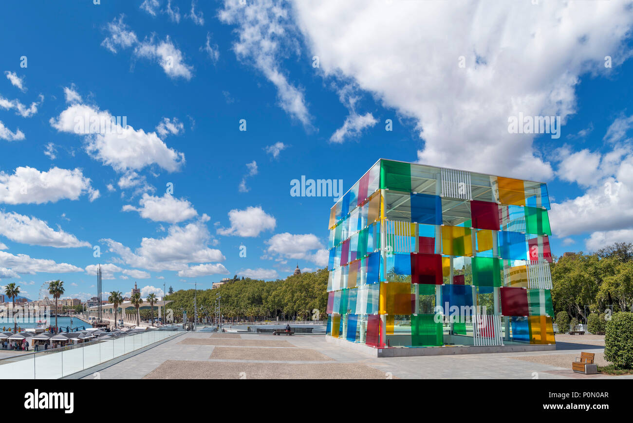 Centre Pompidou Centre Pompidou Malaga (Malaga), Malaga, Costa del Sol, Andalusien, Spanien Stockfoto