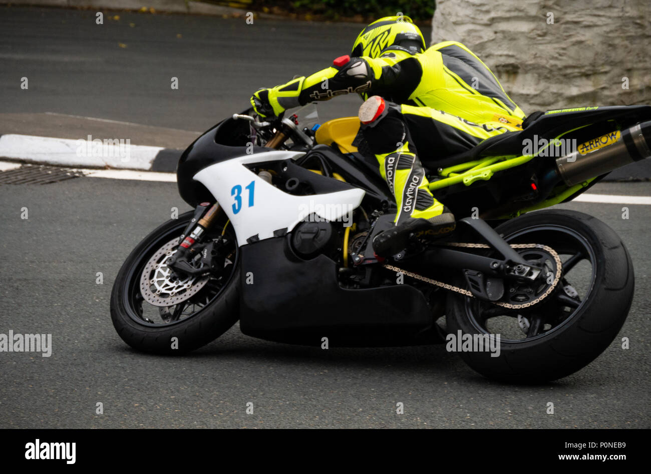 Isle of Man TT 2018. Tourist Trophy Straße Rennen, Mountain Course Stockfoto