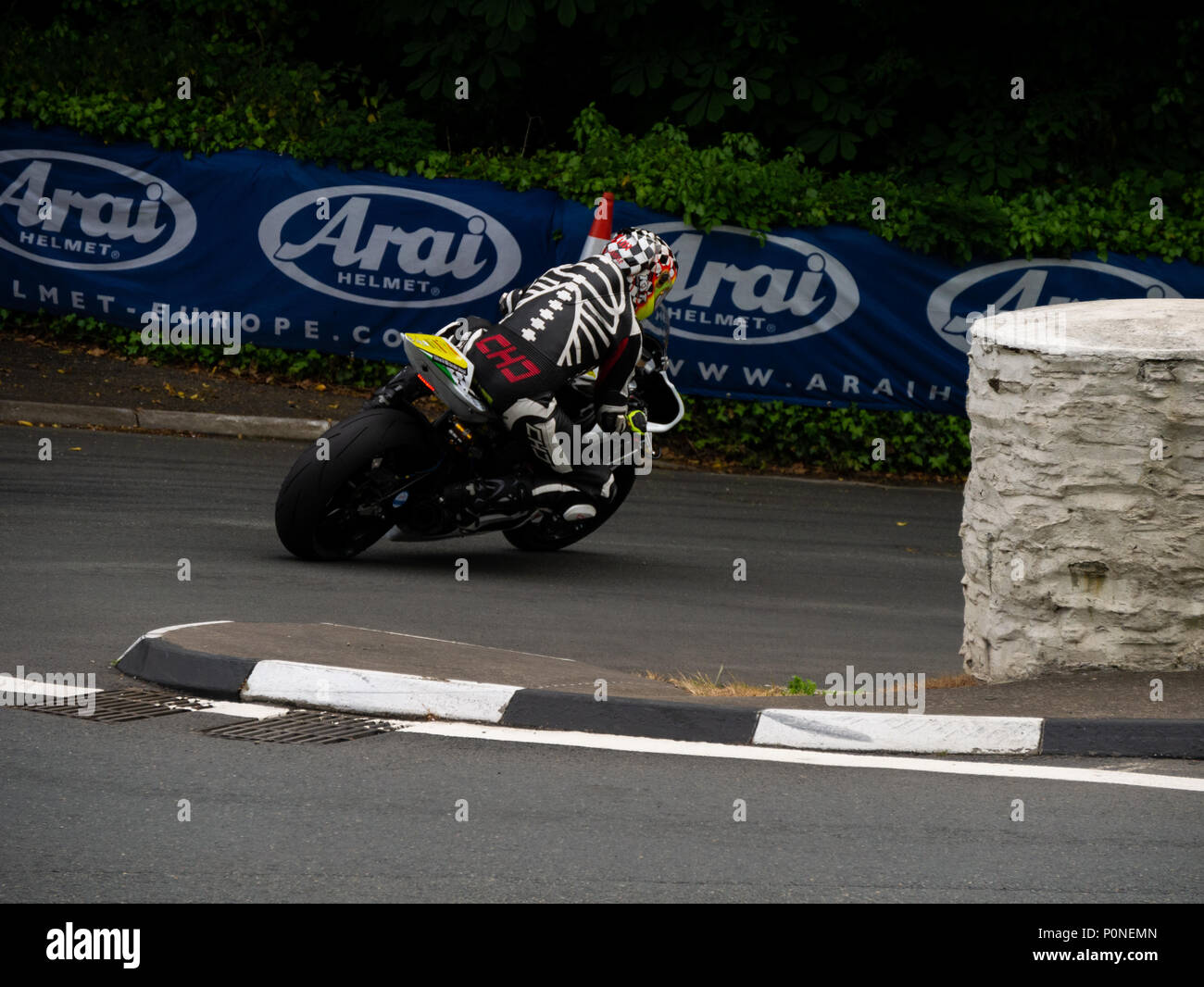 Isle of Man TT 2018. Tourist Trophy Straße Rennen, Mountain Course Stockfoto