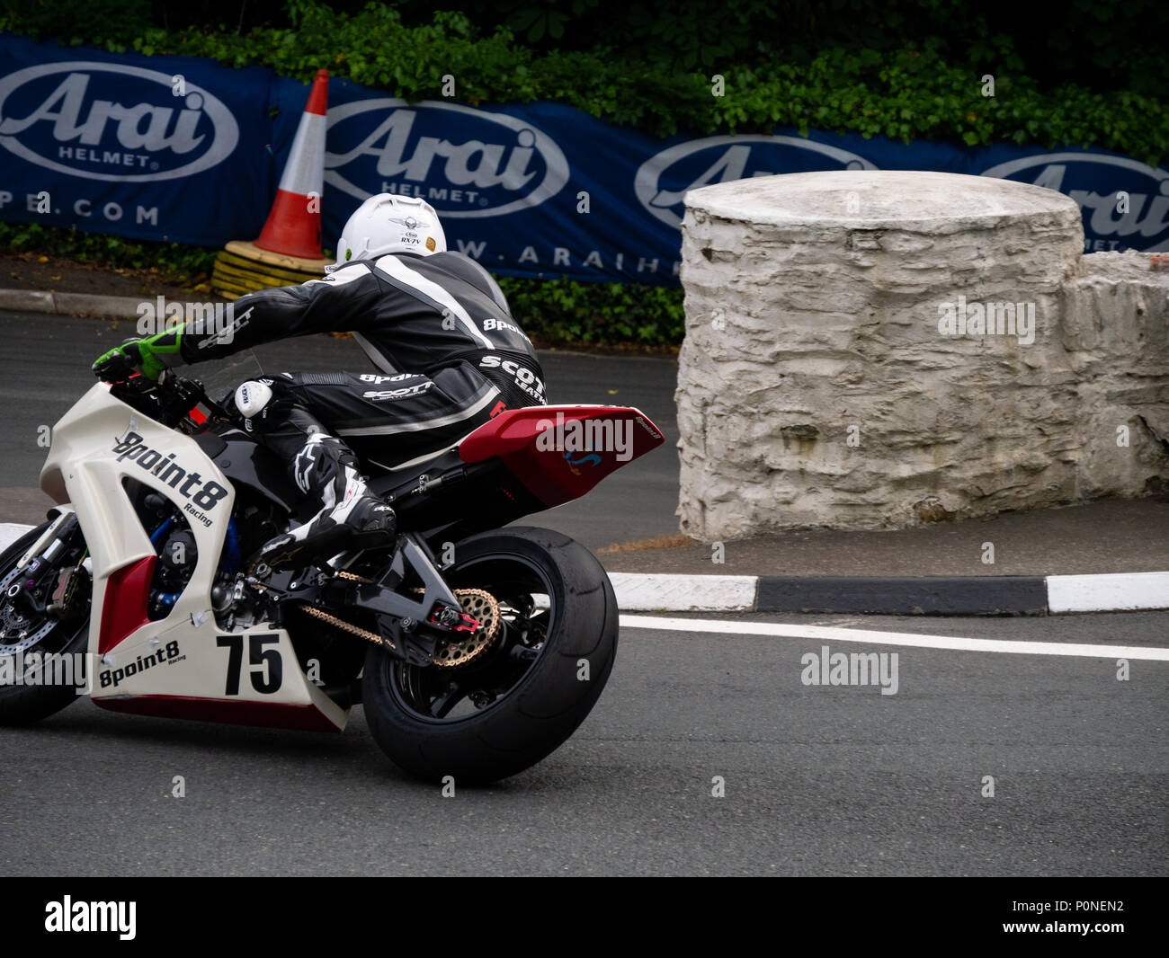 Isle of Man TT 2018. Tourist Trophy Straße Rennen, Mountain Course Stockfoto