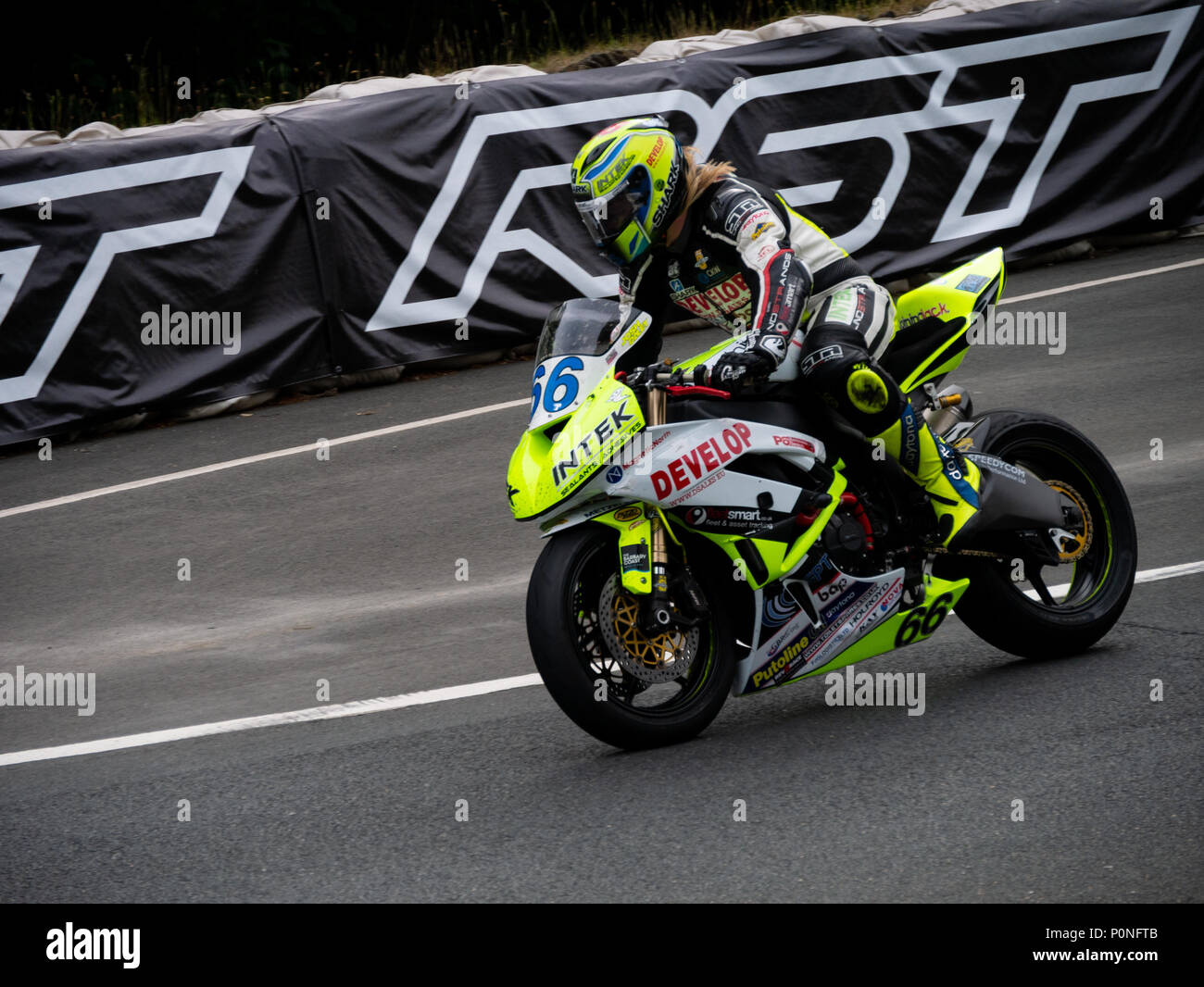 Isle of Man TT 2018. Tourist Trophy Straße Rennen, Mountain Course Stockfoto