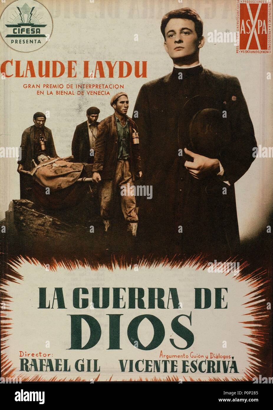 Original Film Titel: LA GUERRA DE DIOS. Englischer Titel: ICH WAR EIN PFARRER. Regisseur: RAFAEL GIL. Jahr: 1953. Stockfoto