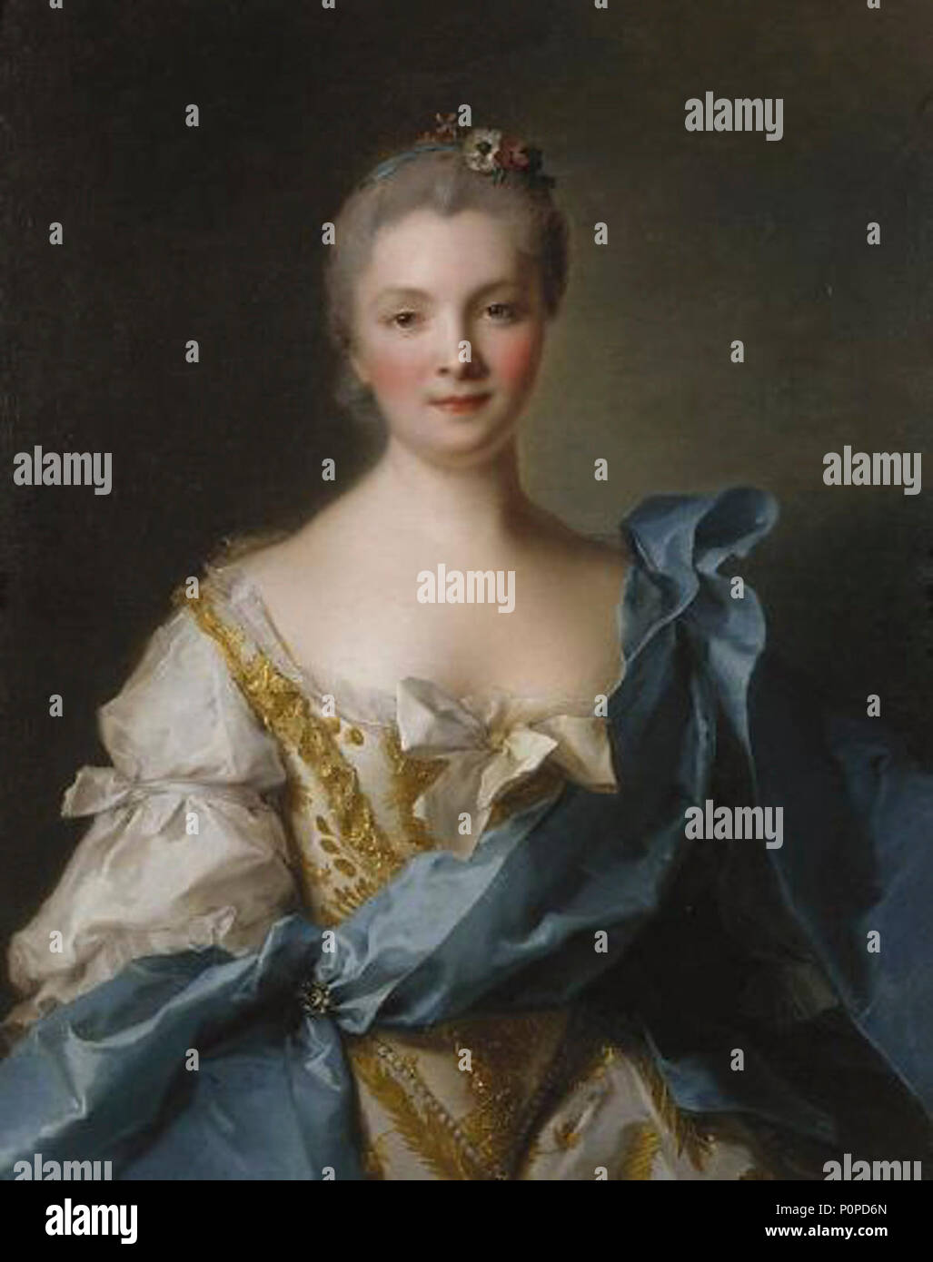 Madame de La Porte Öl auf Leinwand Gemälde von Jean-Marc Nattier 1754 Art Gallery von New South Wales. Stockfoto