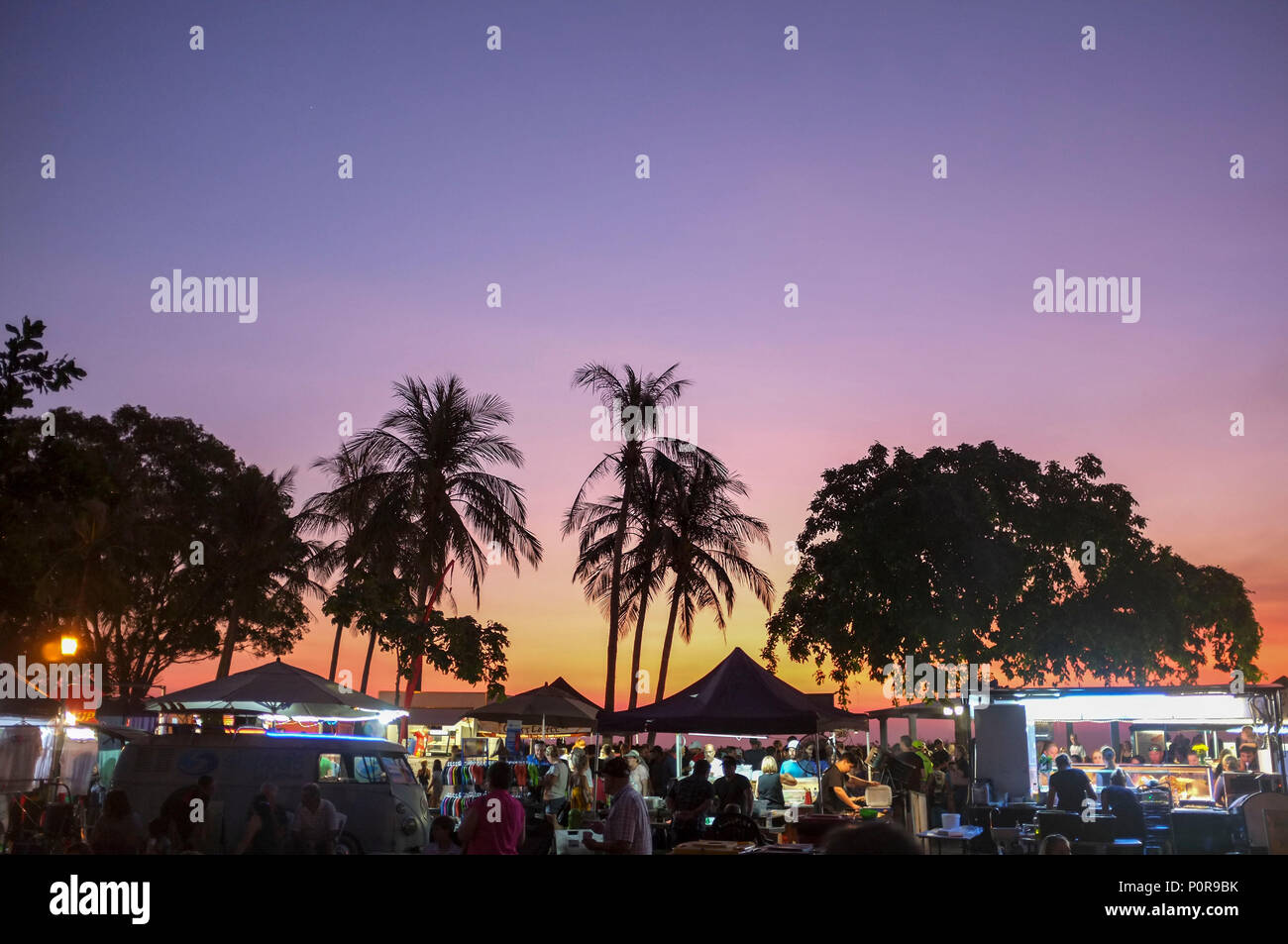 Mindil Beach Sunset Market in Darwin, Northern Territory, Australien. Stockfoto