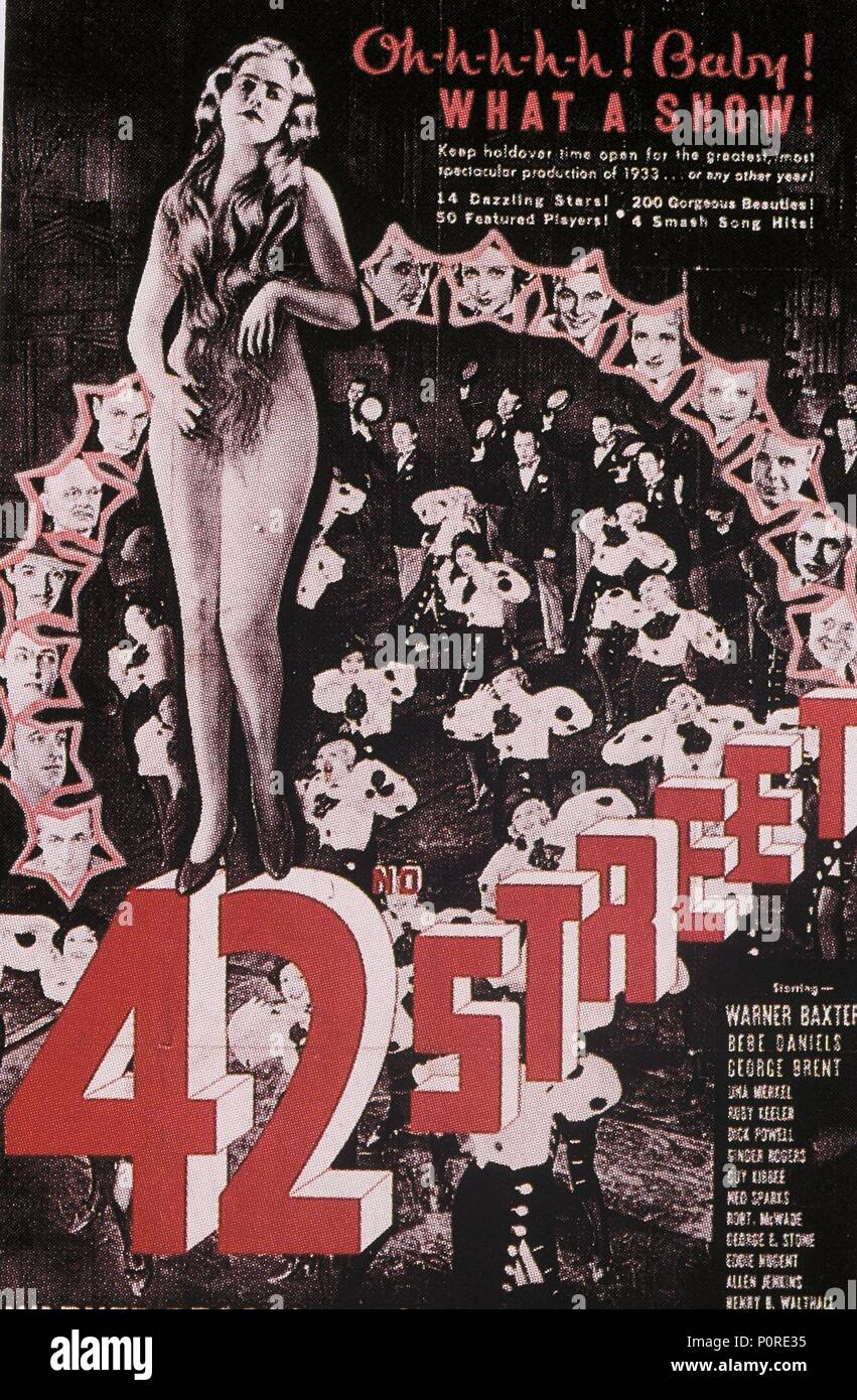 Original Film Titel: 42ND STREET. Englischer Titel: 42ND STREET. Film Regie: LLOYD BACON. Jahr: 1933. Quelle: WARNER BROTHERS/Album Stockfoto