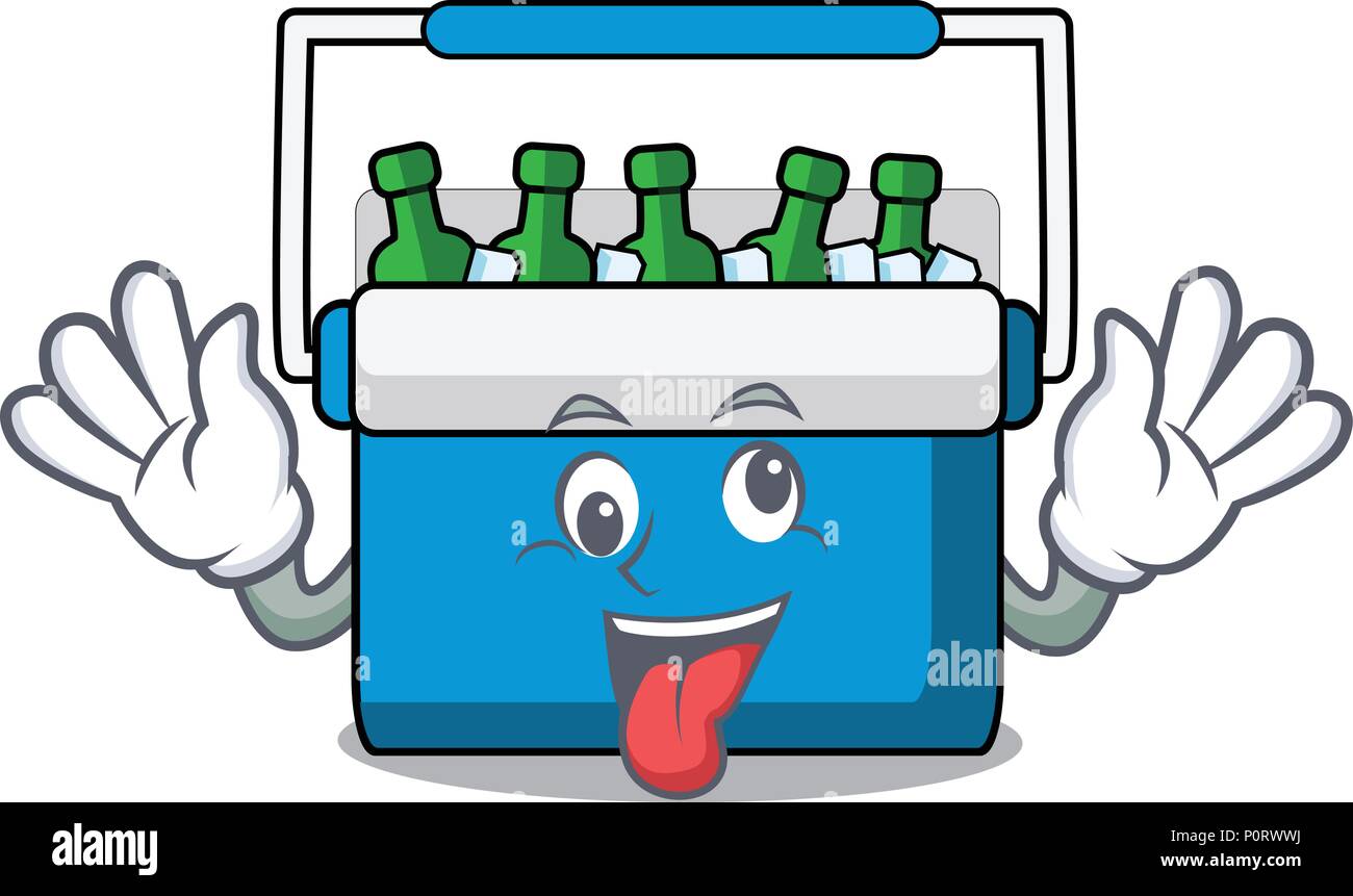 Crazy Gefrierbeutel Maskottchen Karikatur Stock Vektor