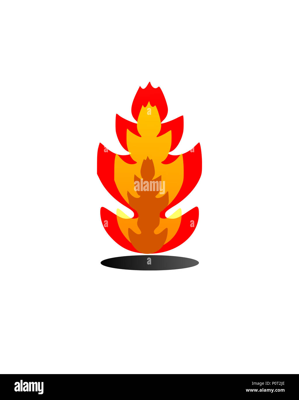 Feuer Aufkleber oder Tätowierung (Illustrationen) Stockfoto
