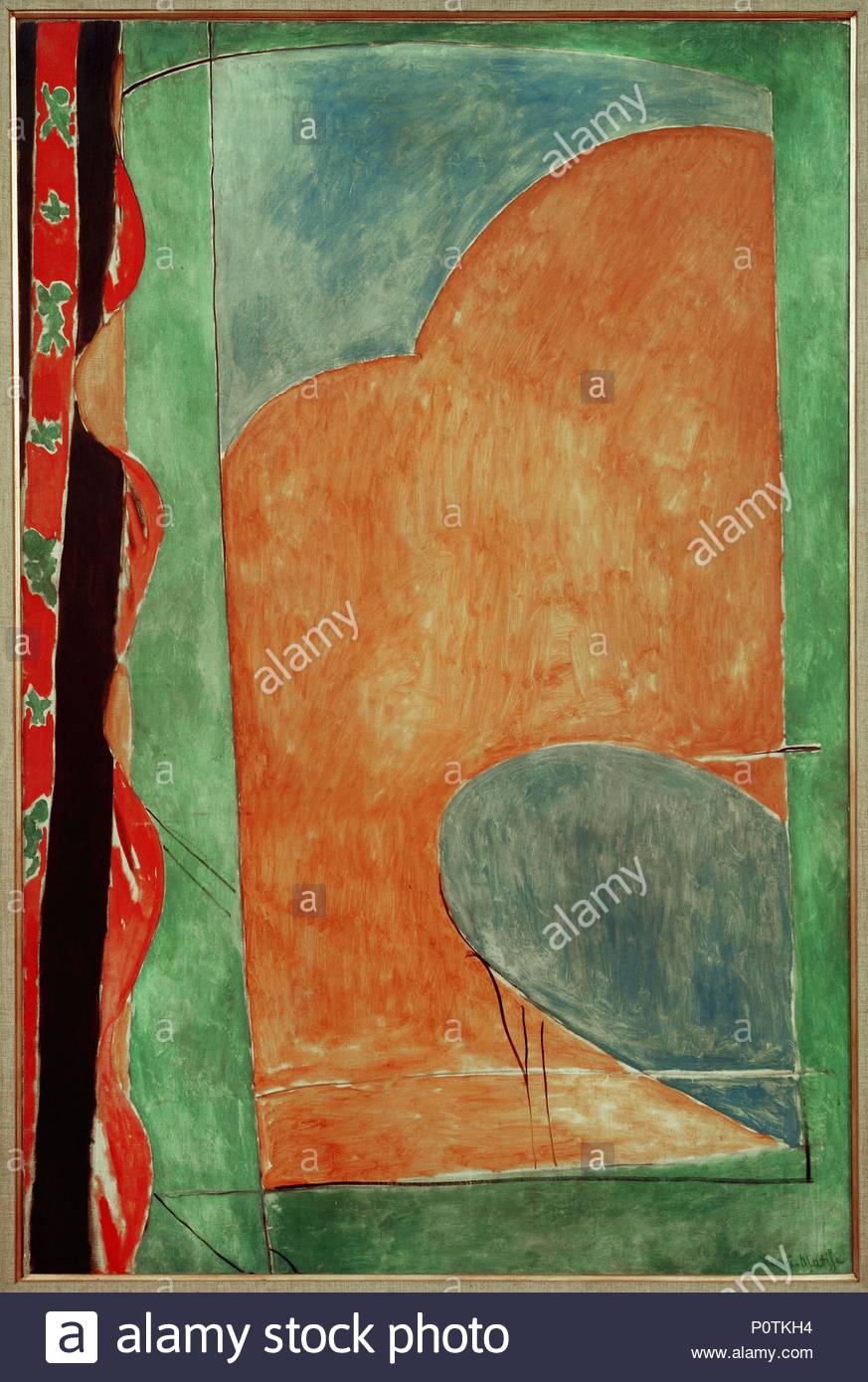 Le Rideau jaune - Die gelben Vorhang, Issy-les-Moulineaux, Ca. 1914 ... Le Rideau jaune - Die gelben Vorhang, Issy-les-Moulineaux, Ca. 1914 ...